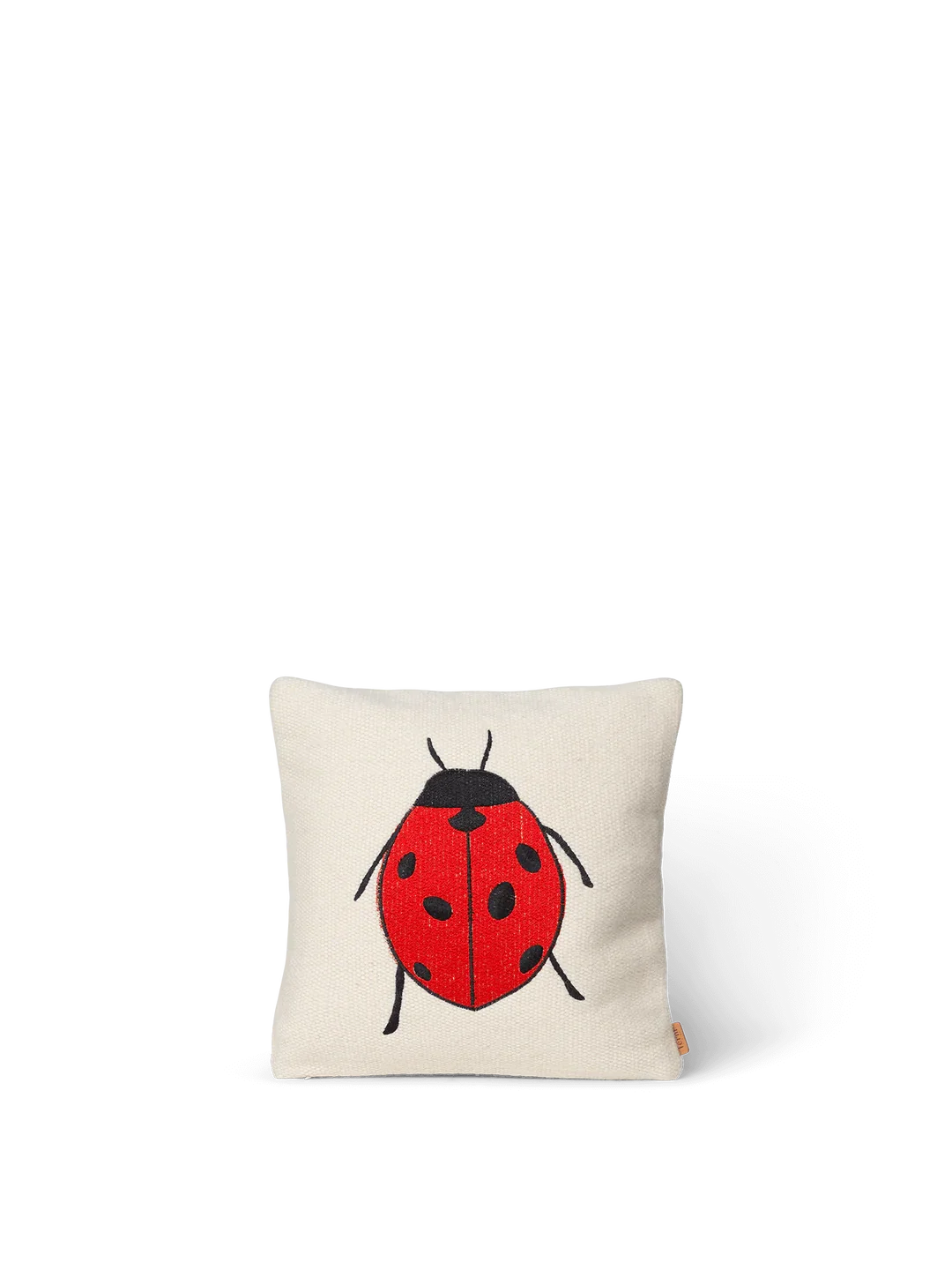 Forest Embroidered Cushion - Ladybird