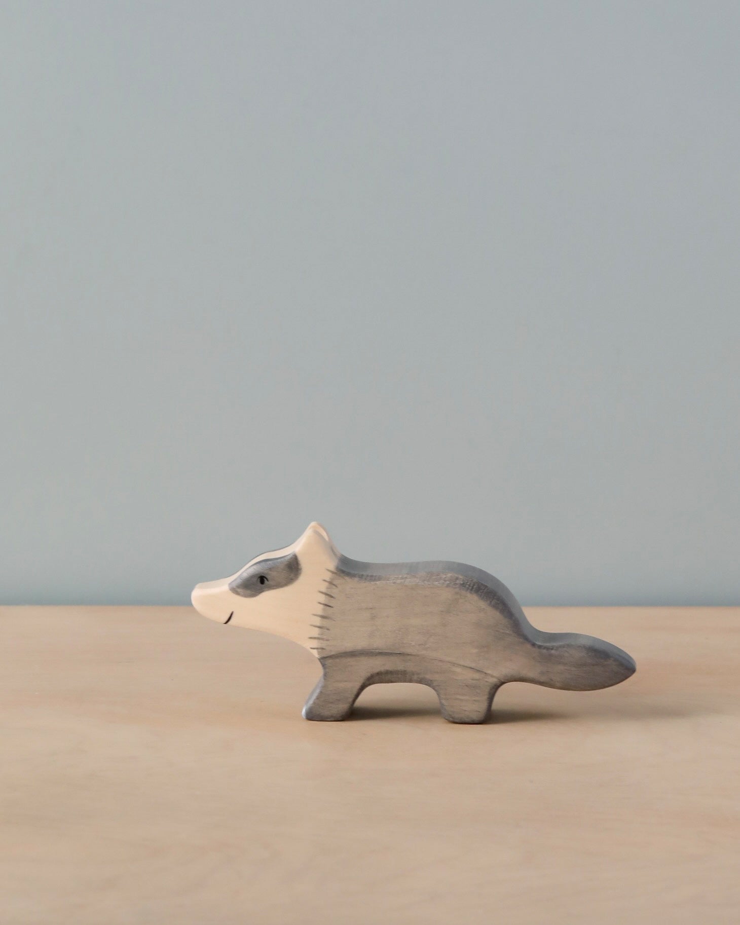 Wooden Badger Figure