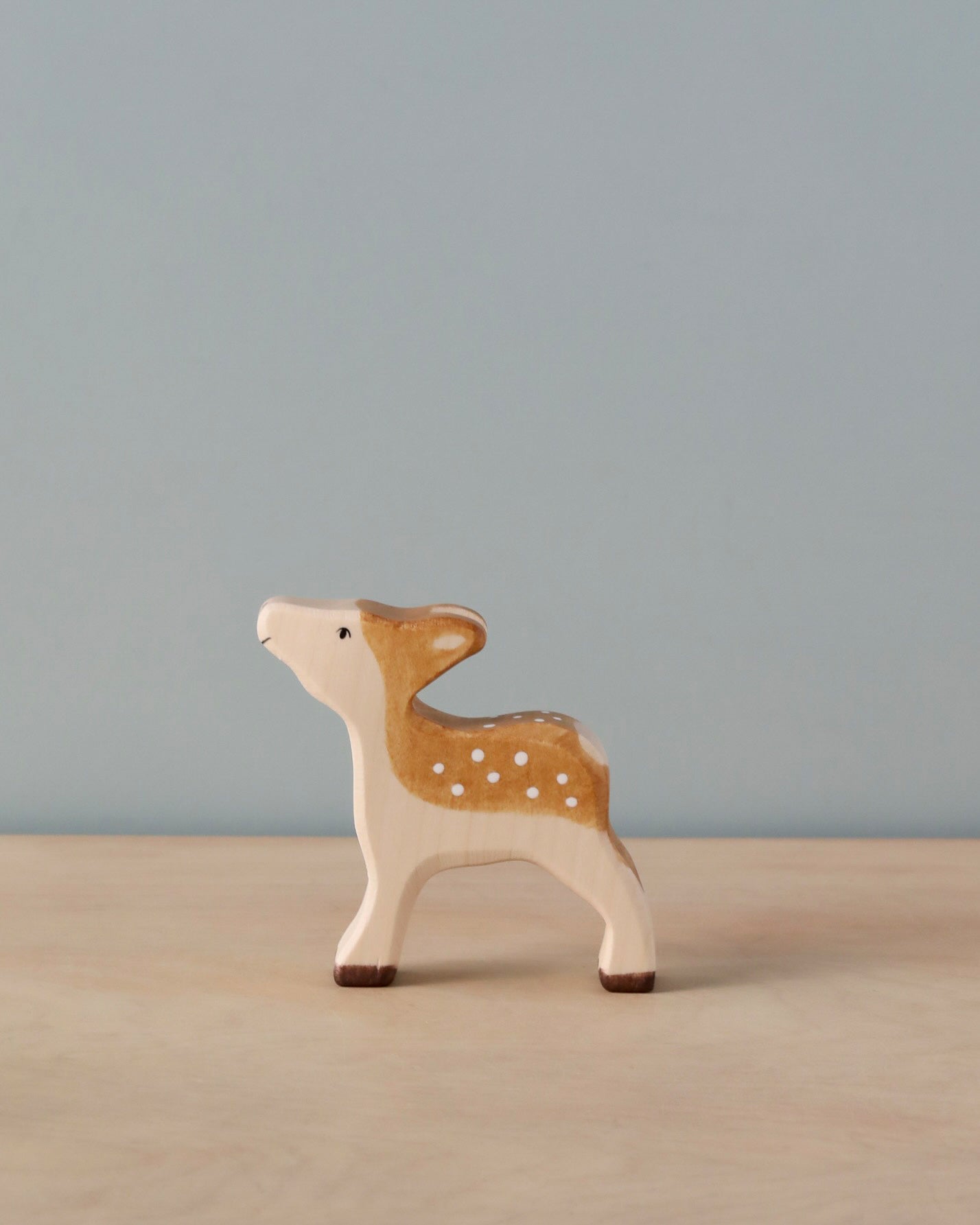 Wooden Fawn Figure