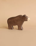 Wooden Brown Bear Figure