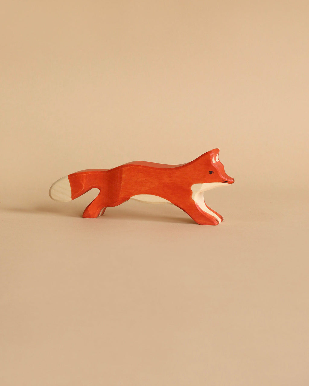 Wooden Running Fox Figure