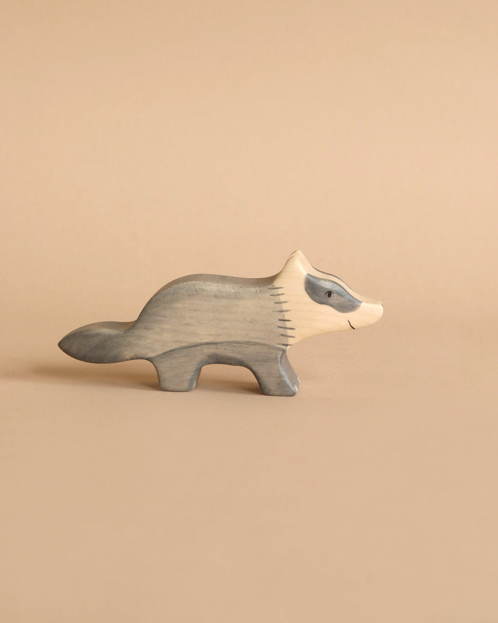 Wooden Badger Figure