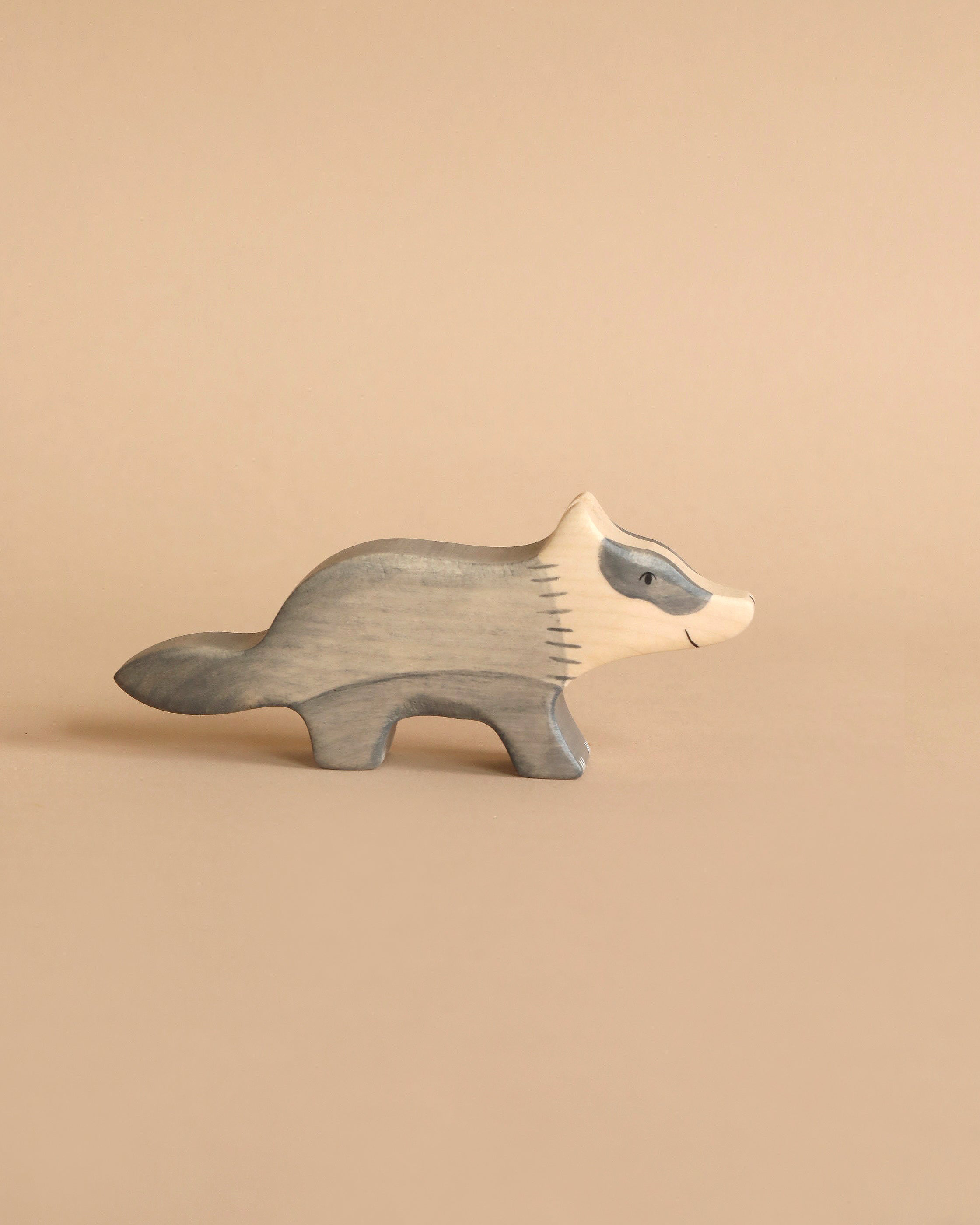 Wooden Badger Figure