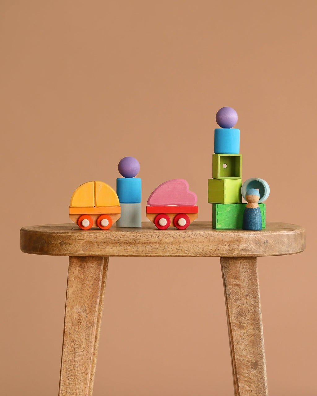 Wooden Train Building Set