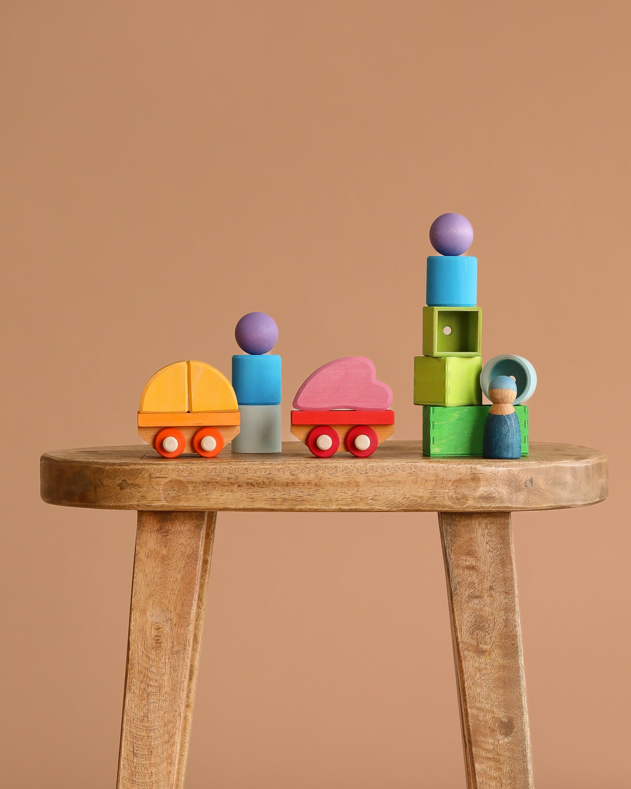 Wooden Train Building Set