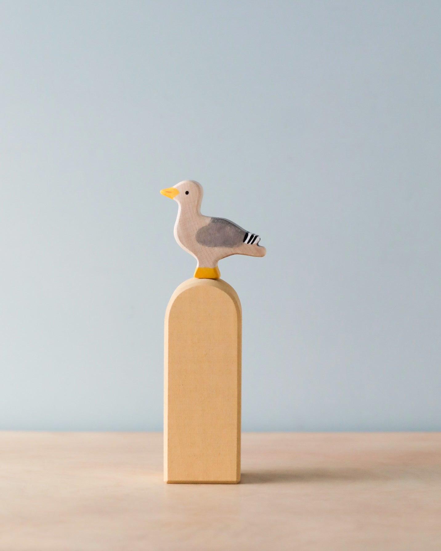 Wooden Seagull Figure