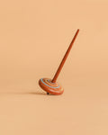 Wooden Spinning Top - Long Stem, Dots