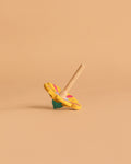 Wooden Spinning Top - Yellow Flower