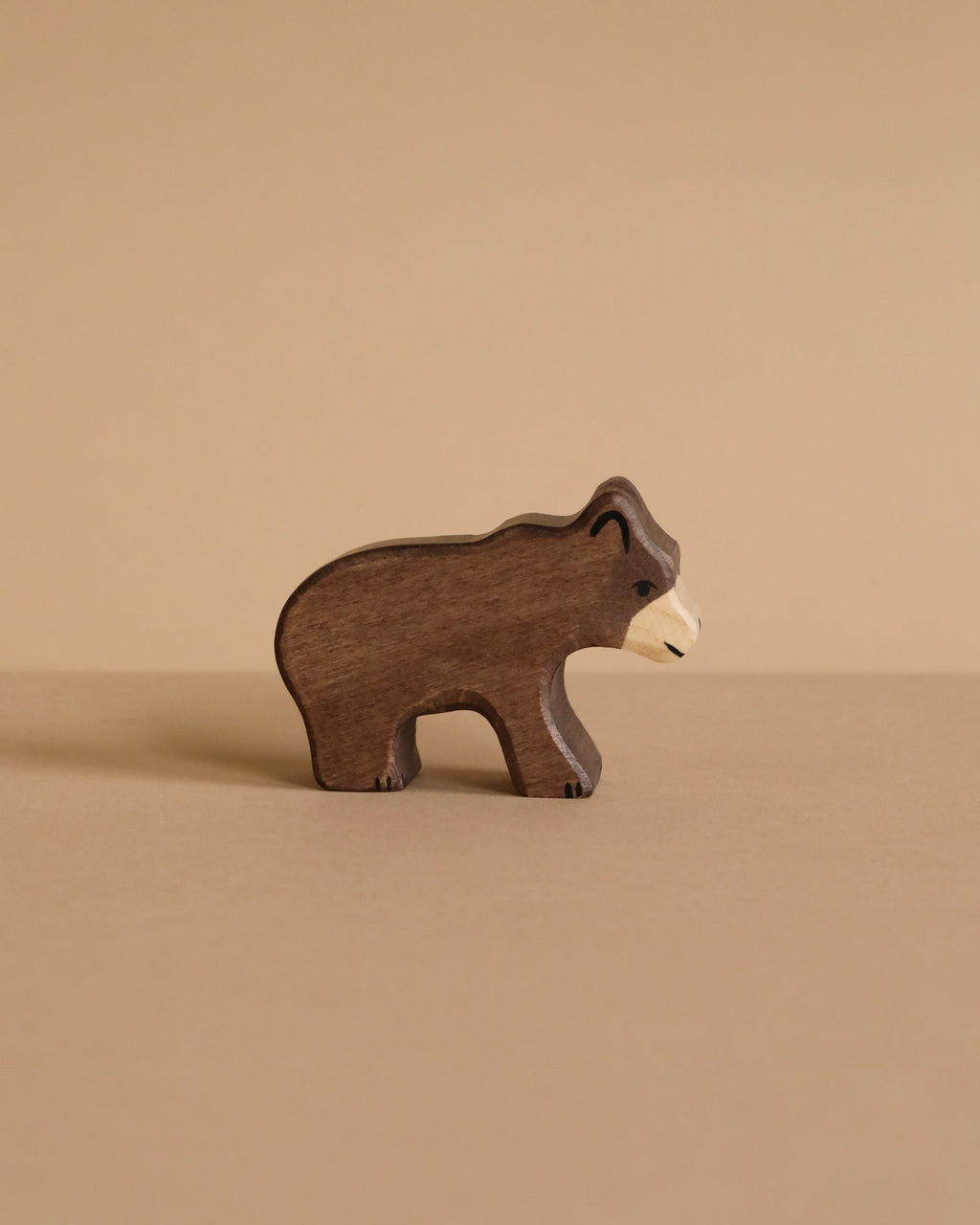 Wooden Small Brown Bear Figure