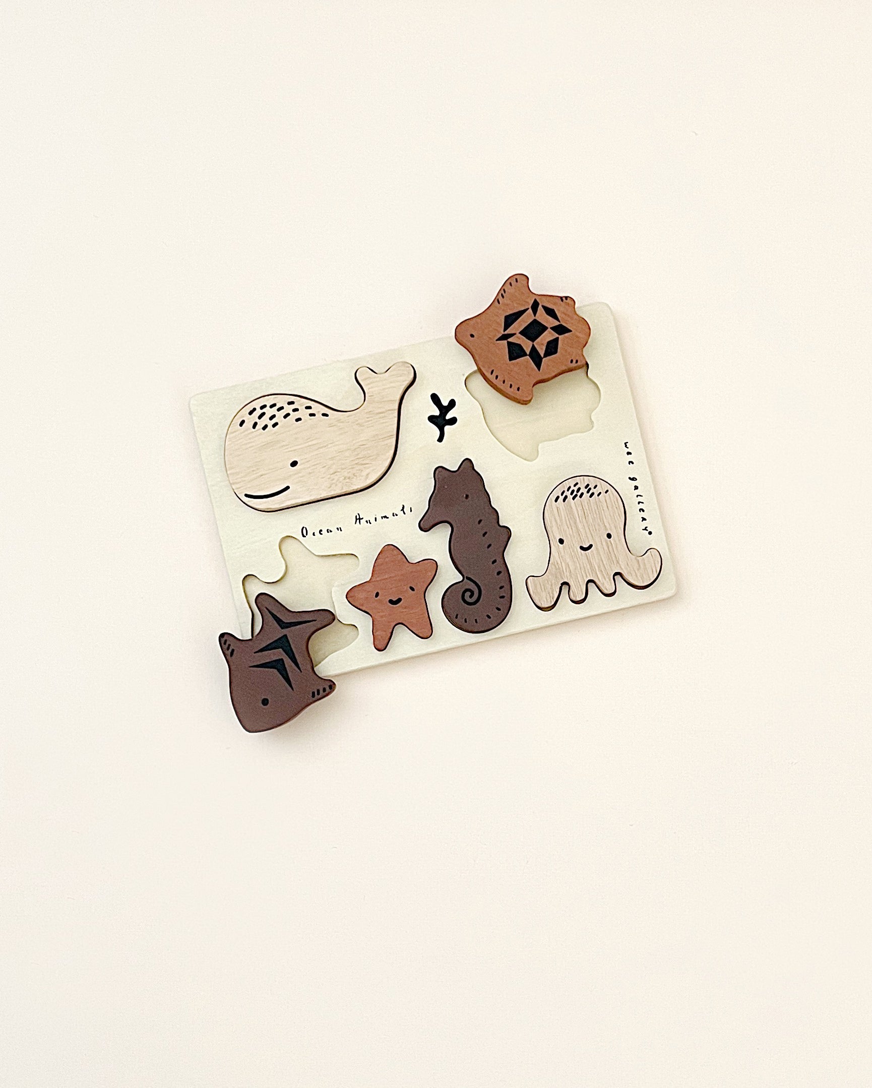 Wooden Tray Puzzle - Ocean Animals