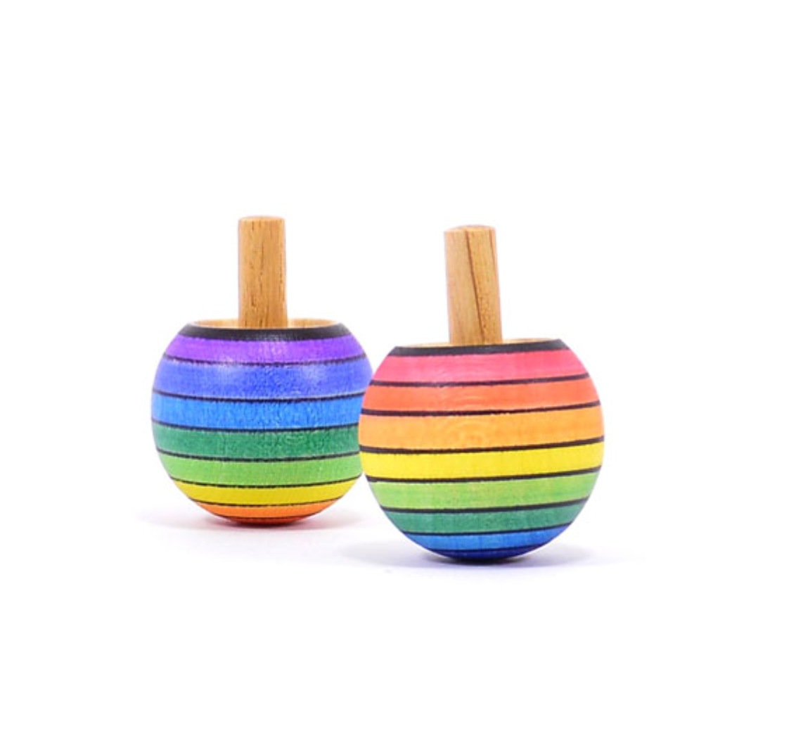 Rainbow Turn-Over Spinning Top - Purple